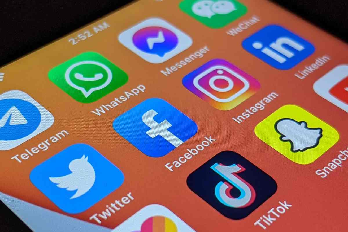 Le icone di vari social media